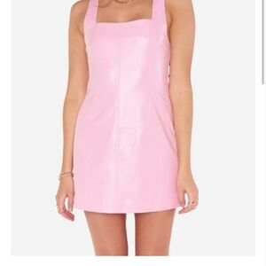 Show Me Your Miami Woods Mini Dress in Pink Leather